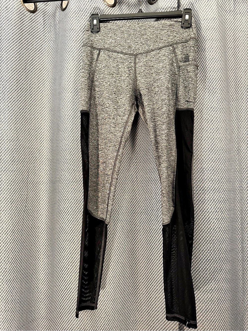 By Gotex Gray & Black Mesh Leggings with Side Pocket- S